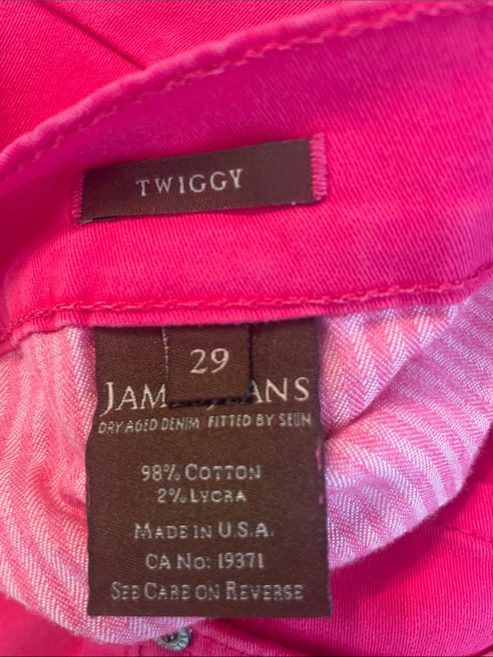 James Jeans Twiggy Women's Vibrant Pink Skinny Jeans - Picture 2 of 6